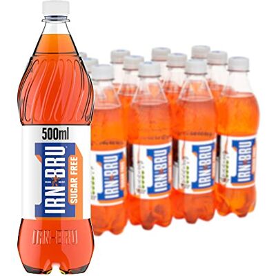 IRN-BRU Sugar-Free Diet, 12 Pack Zero Sugar & Low Calorie Fizzy Drinks Multipack Bottles 12 x 500ml Bottles IRN-BRU Sugar-Free Diet, 12 Pack Zero Sugar & Low Calorie Fizzy Drinks Multipack Bottles 12 x 500ml Bottles