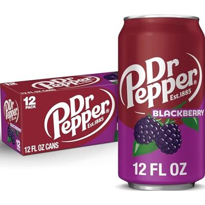 Dr Pepper Blackberry Soda, 12 x 355ml Cans, 12 oz Fridge Pack Dr Pepper Blackberry Soda, 12 x 355ml Cans, 12 oz Fridge Pack