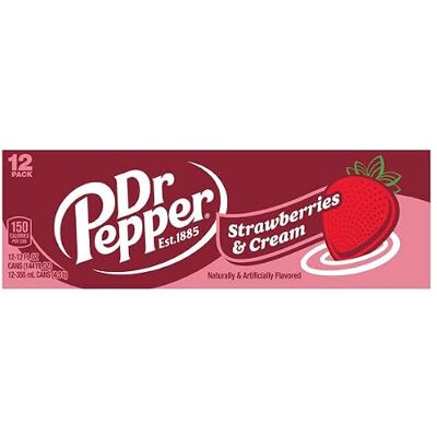 Generic DR PEPPER STRAWBERRIES AND CREAM 355ml x12 Generic DR PEPPER STRAWBERRIES AND CREAM 355ml x12