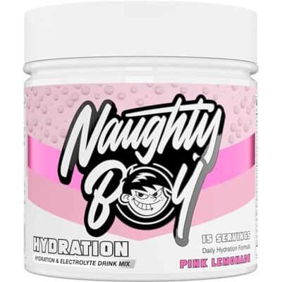 Naughty Boy Hydration Electrolyte Powder, Sugar Free Hydration Drink with Electrolytes & Creatine, 127.5g, Pink Lemonade Naughty Boy Hydration Electrolyte Powder, Sugar Free Hydration Drink with Electrolytes & Creatine, 127.5g, Pink Lemonade