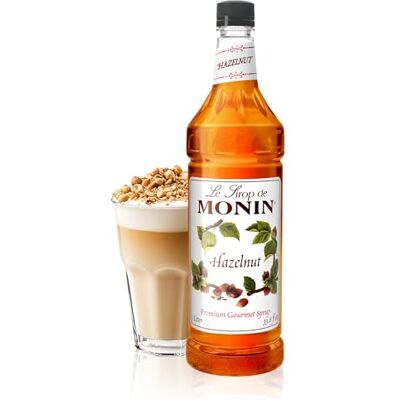 Monin Flavored Syrup, Hazelnut, 33.8-Ounce Plastic Bottle 1 Liter Monin Flavored Syrup, Hazelnut, 33.8-Ounce Plastic Bottle 1 Liter