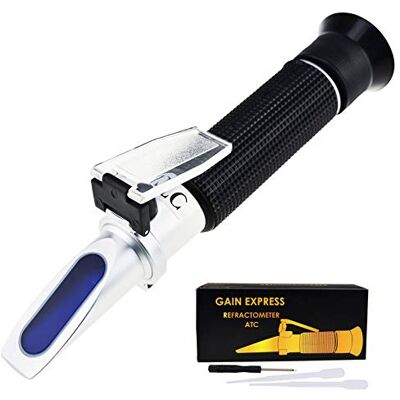 GAIN EXPRESS 0-10% Brix Refractometer with ATC Low-Concentrated Sugar Content Solutions Accuracy 0.1% Maple Sap Cutting Liquid CNC Maple Syrup Makers Tea GAIN EXPRESS 0-10% Brix Refractometer with ATC Low-Concentrated Sugar Content Solutions Accuracy 0.1% Maple Sap Cutting Liquid CNC Maple Syrup Makers Tea