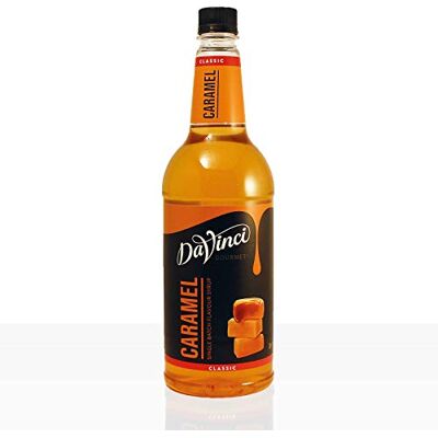 DaVinci Gourmet Da Vinci Caramel Syrup 1 Litre With natural flavours and colours, alcohol-free, intesive caramel syrup flavour, can be combined with drinks and desserts DaVinci Gourmet Da Vinci Caramel Syrup 1 Litre With natural flavours and colours, alcohol-free, intesive caramel syrup flavour, can be combined with drinks and desserts