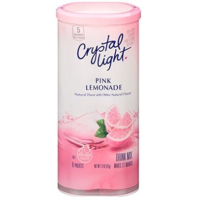 Crystal Light Natural Pink Lemonade Drink Mix 82g American import Crystal Light Natural Pink Lemonade Drink Mix 82g American import