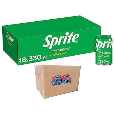 Boxed Treatz Sprite Lemon Lime Drink 330ml Sparkling Lemon Lime Flavour Soft Drink With Sugar And Sweetener 18-36 Pcs (18) Boxed Treatz Sprite Lemon Lime Drink 330ml Sparkling Lemon Lime Flavour Soft Drink With Sugar And Sweetener 18-36 Pcs (18)