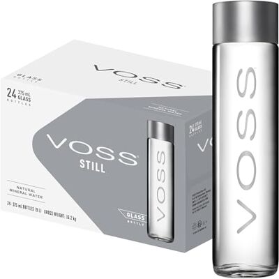 Voss Still Water, Pack of 24 x 375ml Original Glass Bottles, Natural Mineral Water Voss Still Water, Pack of 24 x 375ml Original Glass Bottles, Natural Mineral Water