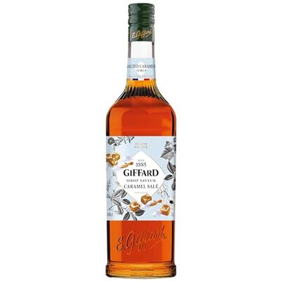 Giffard Salted Caramel Flavoured Syrup French Recipe and Manufactured Gourmet and Balanced 1 Litre, 0.0% vol, 100cl Giffard Salted Caramel Flavoured Syrup French Recipe and Manufactured Gourmet and Balanced 1 Litre, 0.0% vol, 100cl