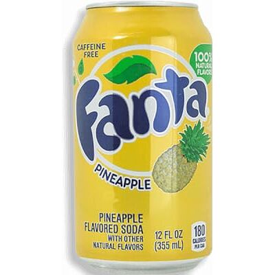 Fanta Pineapple Soda Cans, 355 ml, Pack of 12 Fanta Pineapple Soda Cans, 355 ml, Pack of 12