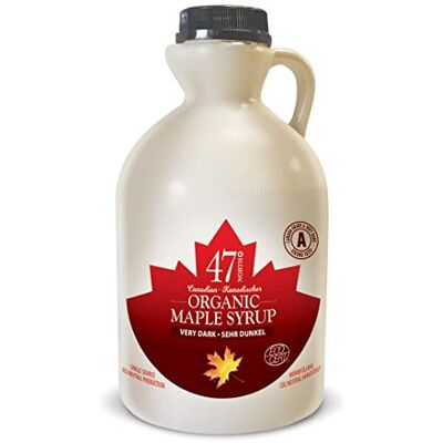 47 North 47° North Single Source Canadian Organic Maple Syrup Grade A Very Dark Strong 1000ml (1x 1000ml) 47 North 47° North Single Source Canadian Organic Maple Syrup Grade A Very Dark Strong 1000ml (1x 1000ml)