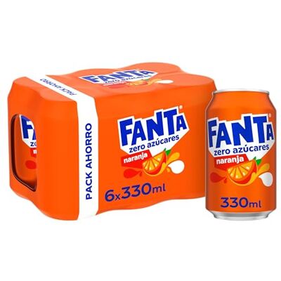 Fanta Orange Zero Soft Drink, 330ml Fanta Orange Zero Soft Drink, 330ml