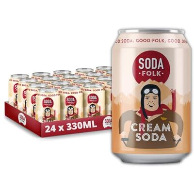 Soda Folk Cream Soda, American Style Fizzy Drinks, Real Maple Syrup, Sweet Refreshing Soft Drink, The Prime Drink, Nostalgic Flavours, Gluten Free & Vegan (24 x 330ml Cans) American Fizzy Drinks, Nostalgic Flavours, Sweet & Refreshing, Made with Real Ma Soda Folk Cream Soda, American Style Fizzy Drinks, Real Maple Syrup, Sweet Refreshing Soft Drink, The Prime Drink, Nostalgic Flavours, Gluten Free & Vegan (24 x 330ml Cans) American Fizzy Drinks, Nostalgic Flavours, Sweet & Refreshing, Made with Real Ma