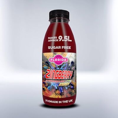 Florida Soda Syrups Florida Soda Energy Syrup Compatible with SodaStream 330ml, 500 ml & 1000ml Lemon Vortex Energy Concentrates, Flavourings For Fizzy Drinks (500ml, Zingberry Sugar Free) Florida Soda Syrups Florida Soda Energy Syrup Compatible with SodaStream 330ml, 500 ml & 1000ml Lemon Vortex Energy Concentrates, Flavourings For Fizzy Drinks (500ml, Zingberry Sugar Free)