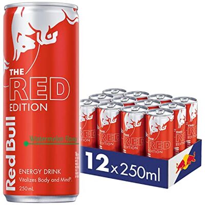 Red Bull Energy Drink, Red Edition, Watermelon Flavour, 250ml (12 Pack) Red Bull Energy Drink, Red Edition, Watermelon Flavour, 250ml (12 Pack)