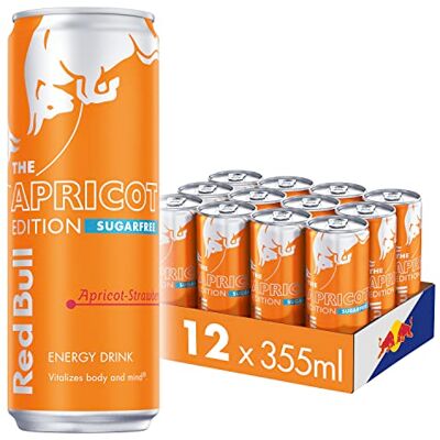 Red Bull Energy Drink Sugar Free Apricot Edition 355ml, 12 Pack Red Bull Energy Drink Sugar Free Apricot Edition 355ml, 12 Pack