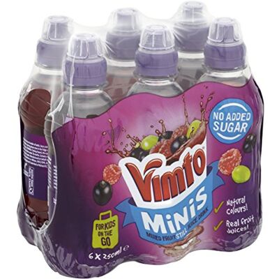Vimto Minis Mixed Fruit Still Juice Drink, 6 x 250ml Vimto Minis Mixed Fruit Still Juice Drink, 6 x 250ml