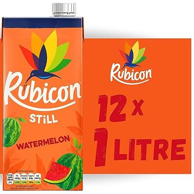 Rubicon Still Watermelon Juice Made with Real Watermelon Bold and Intense Tropical Juice Drink Multipack Fruit Juice Cartons 12x1L Rubicon Still Watermelon Juice Made with Real Watermelon Bold and Intense Tropical Juice Drink Multipack Fruit Juice Cartons 12x1L