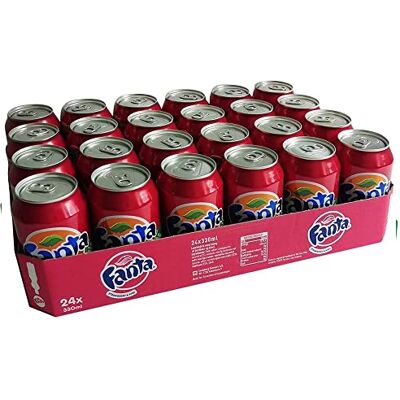 Coca Cola Fanta Strawberry & Kiwi 24 x 330ml Coca Cola Fanta Strawberry & Kiwi 24 x 330ml