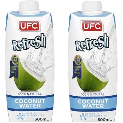 ONE STOP DEALERS UFC 100% Coconut Water 500ml – Natural Coconut Water Drink Refreshing Ready to Drink Beverage No Artificial Colours or Flavours (Pack of 2) ONE STOP DEALERS UFC 100% Coconut Water 500ml – Natural Coconut Water Drink Refreshing Ready to Drink Beverage No Artificial Colours or Flavours (Pack of 2)