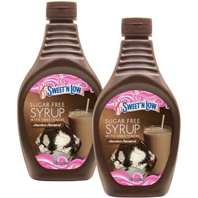 Sweet'N Low Sugar Free Chocolate Flavour Syrup 2x 510g For Drinks, Dessert Sweet'N Low Sugar Free Chocolate Flavour Syrup 2x 510g For Drinks, Dessert