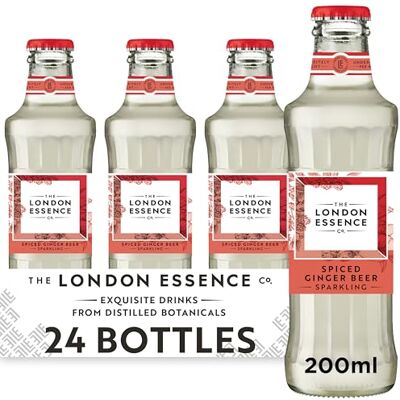 THE LONDON ESSENCE CO. Ginger Beer, Premium Cocktail Mixer, 200ml, Pack of 24 bottles, No Artificial Colours Preservatives or flavours, Low Calorie THE LONDON ESSENCE CO. Ginger Beer, Premium Cocktail Mixer, 200ml, Pack of 24 bottles, No Artificial Colours Preservatives or flavours, Low Calorie