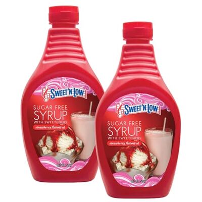 Sweet'N Low Sugar Free Strawberry Flavour Syrup 2x 510g For Drinks, Dessert Sweet'N Low Sugar Free Strawberry Flavour Syrup 2x 510g For Drinks, Dessert