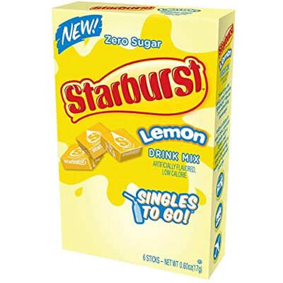 Starburst Lemon Drink Mix, Singles to Go, Zero Sugar, Low Calorie, 6 Sticks Starburst Lemon Drink Mix, Singles to Go, Zero Sugar, Low Calorie, 6 Sticks
