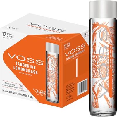 Voss - Tangerine Lemongrass - 375ml - Pack 24 - Sparkling Water Voss - Tangerine Lemongrass - 375ml - Pack 24 - Sparkling Water