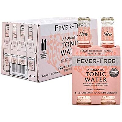 FEVER-TREE Fever Tree Aromatic Pink Tonic Perfect for a Pink G&T Aromatic Mixer Deliciously Refreshing Sweet Spicy Flavour Made with Cardamom Jamaican Pimento Berry & Ginger 24 x 20cl Bottles FEVER-TREE Fever Tree Aromatic Pink Tonic Perfect for a Pink G&T Aromatic Mixer Deliciously Refreshing Sweet Spicy Flavour Made with Cardamom Jamaican Pimento Berry & Ginger 24 x 20cl Bottles