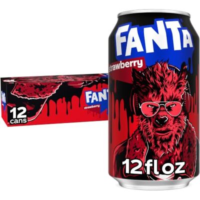 Fanta Strawberry 12 Cans of 355 ml Fanta Strawberry 12 Cans of 355 ml