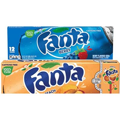 Fanta Berry and Peach Flavoured Soft Drink 355ml (12 Cans Each) Fanta Berry and Peach Flavoured Soft Drink 355ml (12 Cans Each)