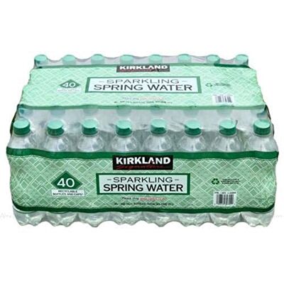 KIRKLAND Signature Sparking Spring Water Screw Cap Lid Bottles Pack of 40x500ml KIRKLAND Signature Sparking Spring Water Screw Cap Lid Bottles Pack of 40x500ml