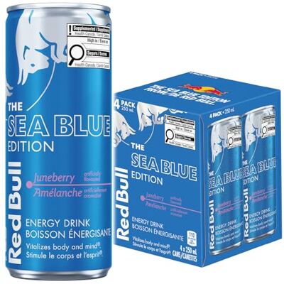 Red Bull Energy Drink, The Sea Blue Edition, 250ml (4 pack) Red Bull Energy Drink, The Sea Blue Edition, 250ml (4 pack)