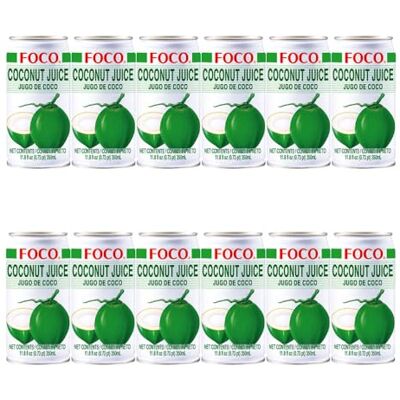 Starry Mart Foco Thai Coconut Juice Drink 350ml (12 Cans) – Original & Roasted Coconut Flavours Tropical Beverage – Refreshing Summer Drinks (Coconut Juice) Starry Mart Foco Thai Coconut Juice Drink 350ml (12 Cans) – Original & Roasted Coconut Flavours Tropical Beverage – Refreshing Summer Drinks (Coconut Juice)