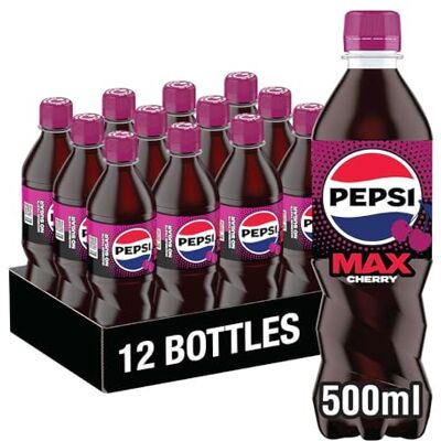 Pepsi Max Cherry Cola 500ml Bottle 12 Pack Pepsi Max Cherry Cola 500ml Bottle 12 Pack