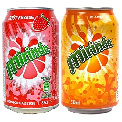 Boxed Treatz Mirinda Orange and Strawberry Soft Drink Bundle Assorted Sparkling Drinks 330ml Cans 12x Orange + 12x Strawberry Total 24 Cans Boxed Treatz Mirinda Orange and Strawberry Soft Drink Bundle Assorted Sparkling Drinks 330ml Cans 12x Orange + 12x Strawberry Total 24 Cans