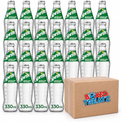 Boxed Treatz Sprite Zero Sugar 330ml Glass Bottle Sprite Lemon & Lime In Glass Fresh Tasting Drink Sugar-Free, Zero-Calorie Fizzy Drink 330ml x 24 Boxed Treatz Sprite Zero Sugar 330ml Glass Bottle Sprite Lemon & Lime In Glass Fresh Tasting Drink Sugar-Free, Zero-Calorie Fizzy Drink 330ml x 24