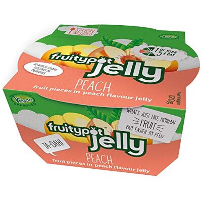 Fruitypot Peach in Peach Flavour Jelly, 18 x 120 g Pots Fruitypot Peach in Peach Flavour Jelly, 18 x 120 g Pots