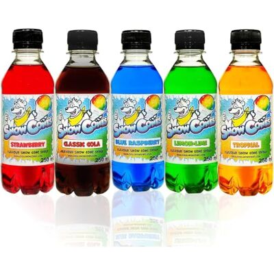Sno-Tubz Ninja SLUSHi Syrup for Slush Puppy Machine, Snow Cones Glycerol Free 5 x 250ml Bestsellers Pack Blue Raspberry, Strawberry, Tropical, Classic Cola, Lemon & Lime Makes 7.5 Litres Slushie Sno-Tubz Ninja SLUSHi Syrup for Slush Puppy Machine, Snow Cones Glycerol Free 5 x 250ml Bestsellers Pack Blue Raspberry, Strawberry, Tropical, Classic Cola, Lemon & Lime Makes 7.5 Litres Slushie