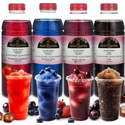 Bacchus Brew Slush Syrup for Ninja Slushie Machine 4×0,75L (1:5) Strawberry & Cherry & Cola & Blue Raspberry Syrup – Slushy Syrup Pack for Slush Puppy Machine – Slushie Syrup for Slush Maker Bacchus Brew Slush Syrup for Ninja Slushie Machine 4×0,75L (1:5) Strawberry & Cherry & Cola & Blue Raspberry Syrup – Slushy Syrup Pack for Slush Puppy Machine – Slushie Syrup for Slush Maker