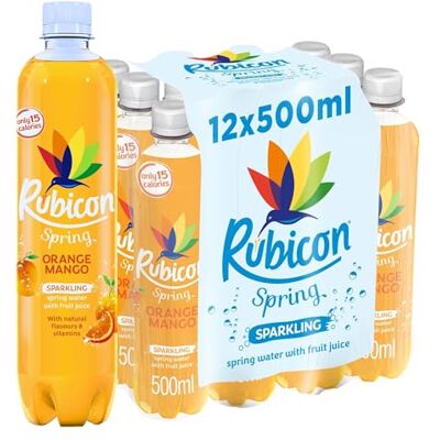 Rubicon Spring Orange Mango Flavoured Water, 12 Pack, 500ml Bottles Rubicon Spring Orange Mango Flavoured Water, 12 Pack, 500ml Bottles
