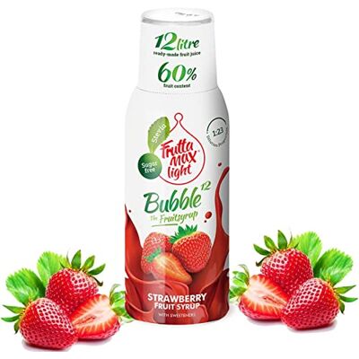 FruttaMax Sugar-Free Strawberry Syrup – 60% Real Fruit Low-Calorie Drink Syrup for Soda Makers, Cocktails & Desserts – 500ml FruttaMax Sugar-Free Strawberry Syrup – 60% Real Fruit Low-Calorie Drink Syrup for Soda Makers, Cocktails & Desserts – 500ml