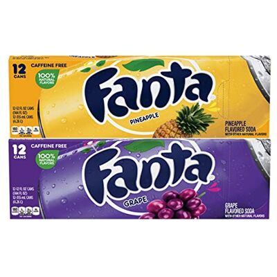 Fanta Grape and Pineapple Flavoured Soft Drink 355ml (12 cans Each) Fanta Grape and Pineapple Flavoured Soft Drink 355ml (12 cans Each)