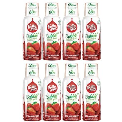 FruttaMax 8 Pack Strawberry Syrup Less Sugar 60% Real Fruit Concentrate Suitable for soda Machine 8x500ml FruttaMax 8 Pack Strawberry Syrup Less Sugar 60% Real Fruit Concentrate Suitable for soda Machine 8x500ml