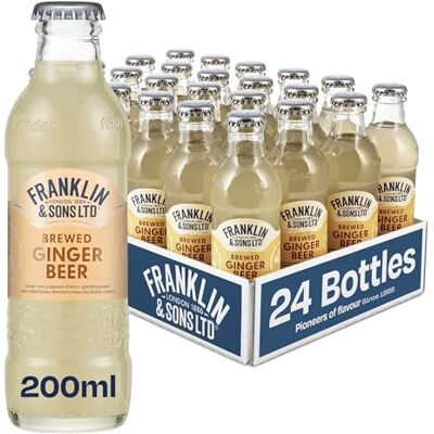 Franklin & Sons Brewed Ginger Beer 24 x 200ml Bottle Case Franklin & Sons Brewed Ginger Beer 24 x 200ml Bottle Case