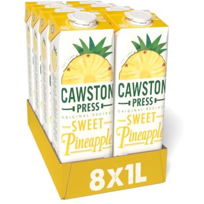 Cawston Press Pineapple Pressed Juice 1 Litre Pack of Juice Cartons All Natural – Vegan – No Added Sugar, (Pack of 8) Cawston Press Pineapple Pressed Juice 1 Litre Pack of Juice Cartons All Natural – Vegan – No Added Sugar, (Pack of 8)
