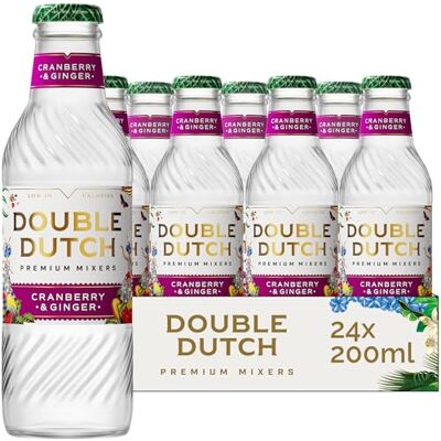 Double Dutch - Cranberry & Ginger Tonic Water - Cranberry & Ginger - 24x200ml Double Dutch - Cranberry & Ginger Tonic Water - Cranberry & Ginger - 24x200ml
