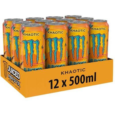 Coca-Cola Europacific Partners Monster Can Khaotic 500 ml (Pack of 12) Coca-Cola Europacific Partners Monster Can Khaotic 500 ml (Pack of 12)