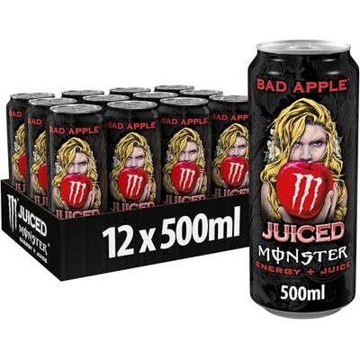 Coca-Cola Europacific Partners Monster Can Bad Apple 500 ml (Pack of 12) Coca-Cola Europacific Partners Monster Can Bad Apple 500 ml (Pack of 12)