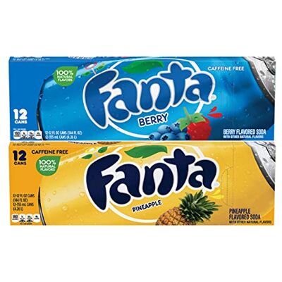 Fanta Berry and Pineapple Flavoured Soft Drink 355ml (12 Cans Each) Fanta Berry and Pineapple Flavoured Soft Drink 355ml (12 Cans Each)
