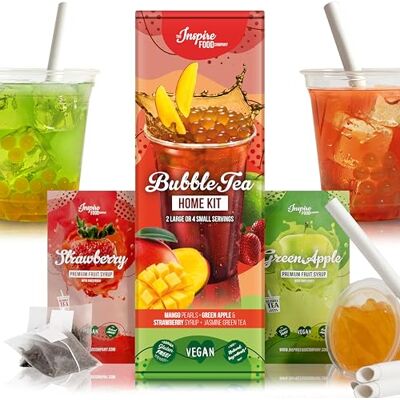 The Inspire Food Company INSPIRE FOOD Bubble Tea Kit Mango Boba & Strawberry Syrup Bubble Tea Kit with Popping Boba Pearls and Fruit Syrup 100% Vegan & Glutenfree, No Artificial Colors The Inspire Food Company INSPIRE FOOD Bubble Tea Kit Mango Boba & Strawberry Syrup Bubble Tea Kit with Popping Boba Pearls and Fruit Syrup 100% Vegan & Glutenfree, No Artificial Colors